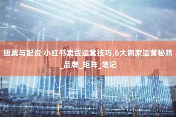 股票与配资 小红书卖货运营技巧,6大商家运营秘籍_品牌_矩阵_笔记